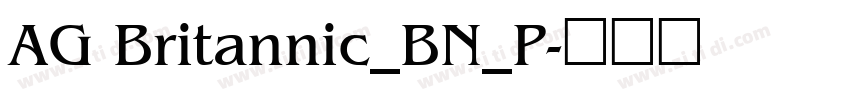AG Britannic_BN_P字体转换